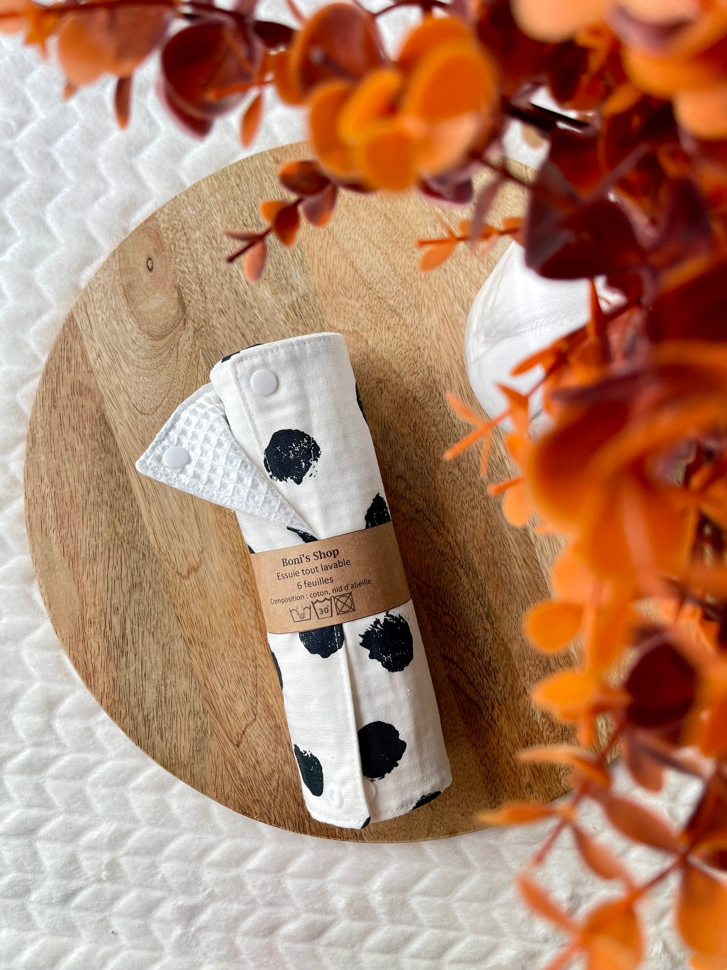 Essuie-tout réutilisable en nid d’abeille