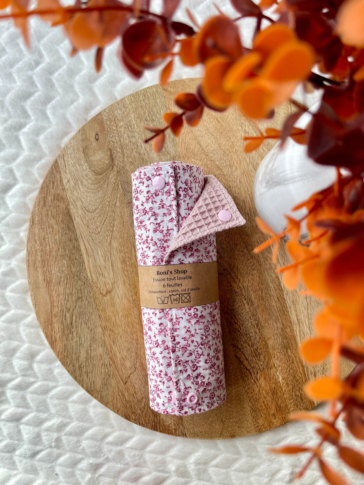 Essuie-tout réutilisable en nid d’abeille