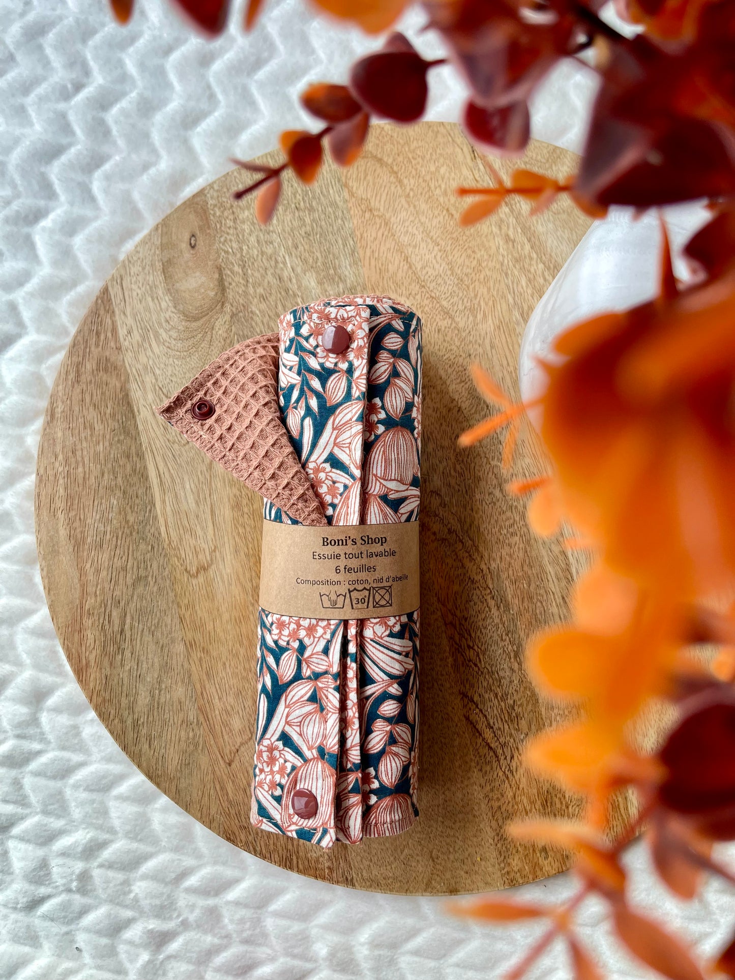 Essuie-tout réutilisable en nid d’abeille