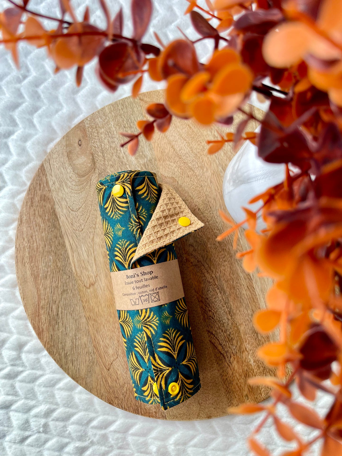 Essuie-tout réutilisable en nid d’abeille
