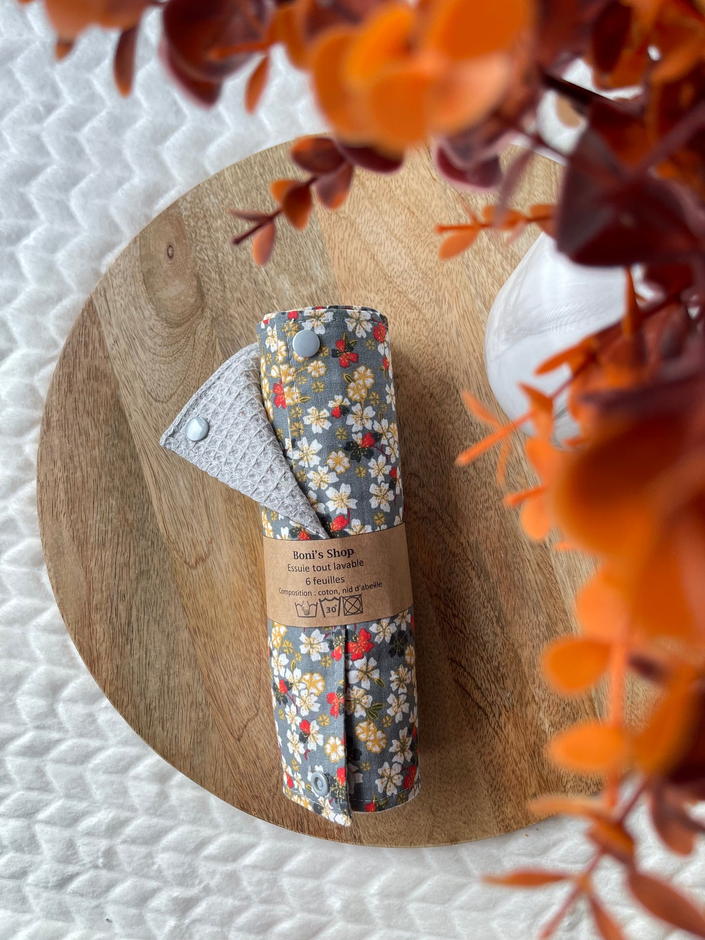 Essuie-tout réutilisable en nid d’abeille