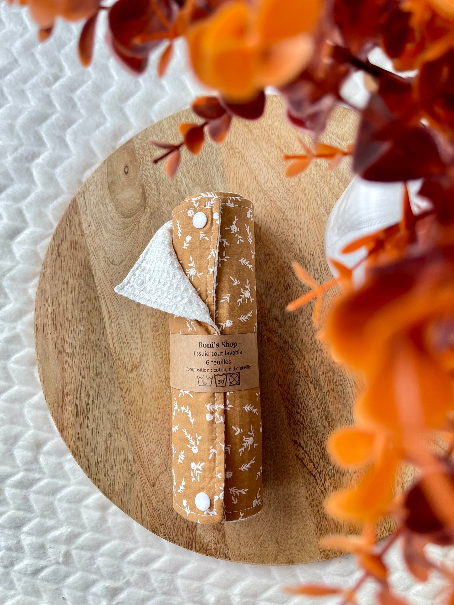 Essuie-tout réutilisable en nid d’abeille
