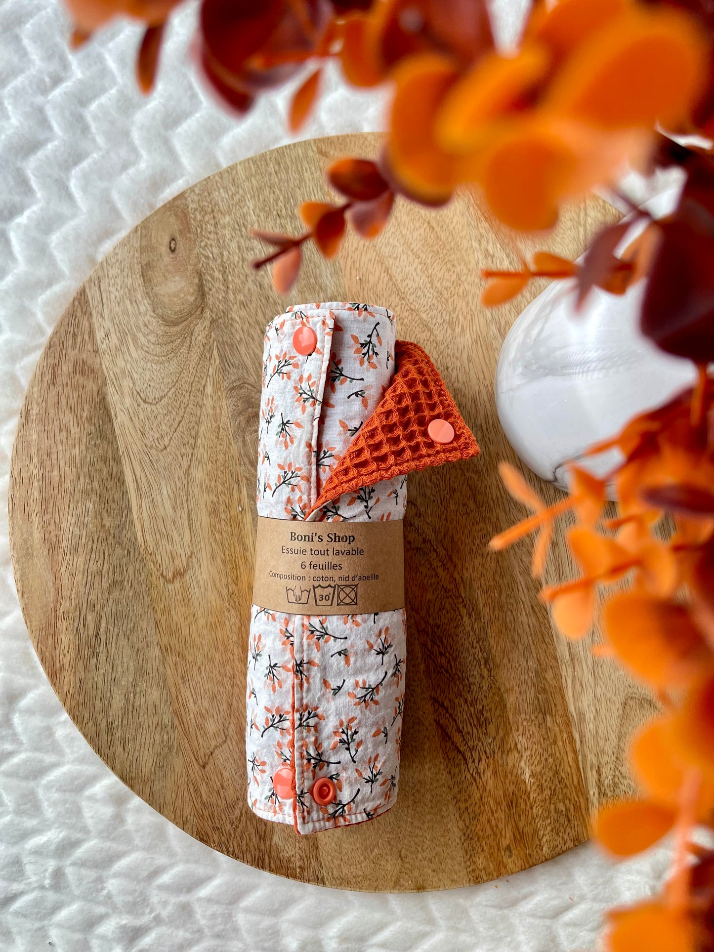 Essuie-tout réutilisable en nid d’abeille