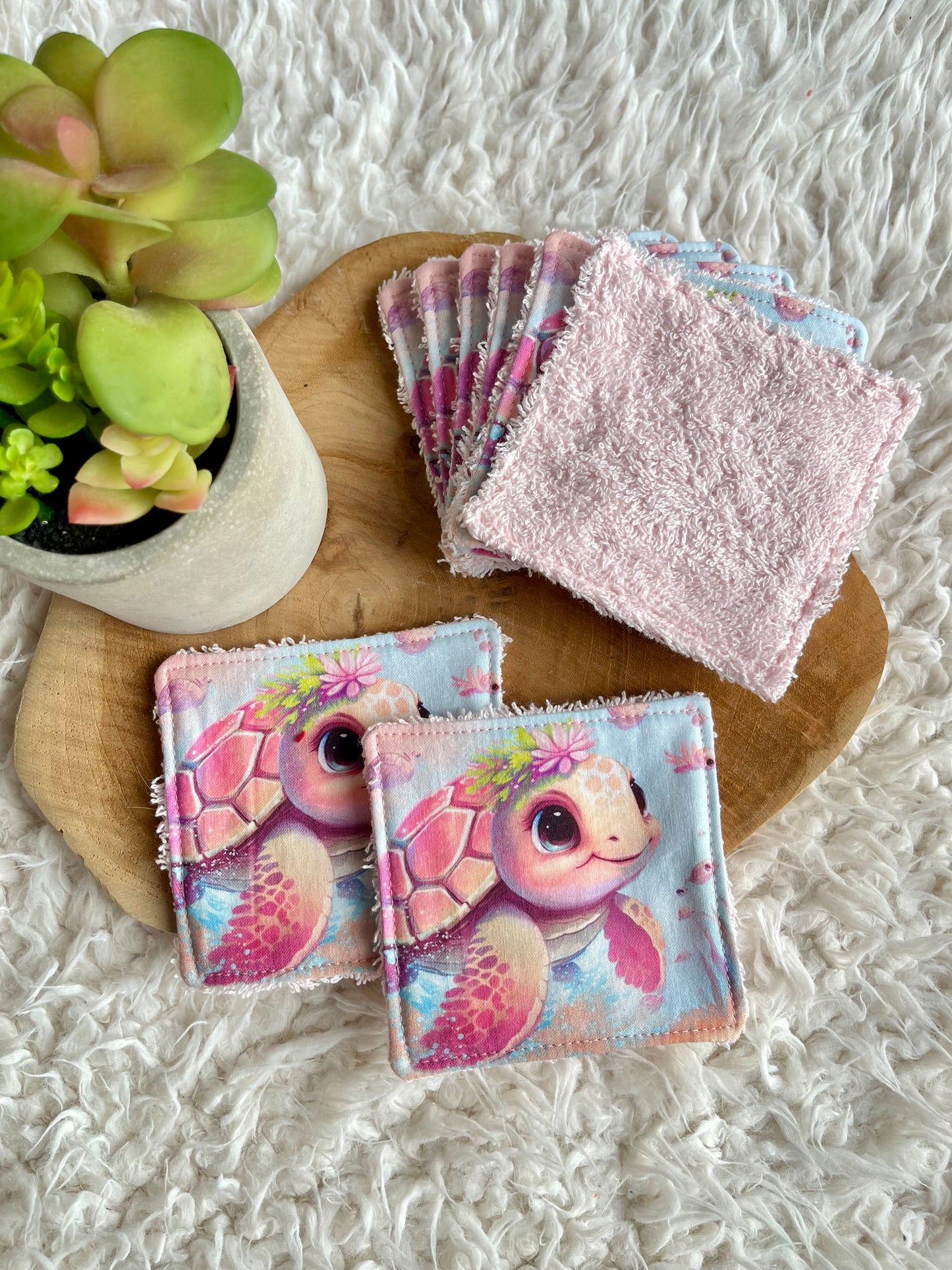 Lingettes lavables carrées en éponge
