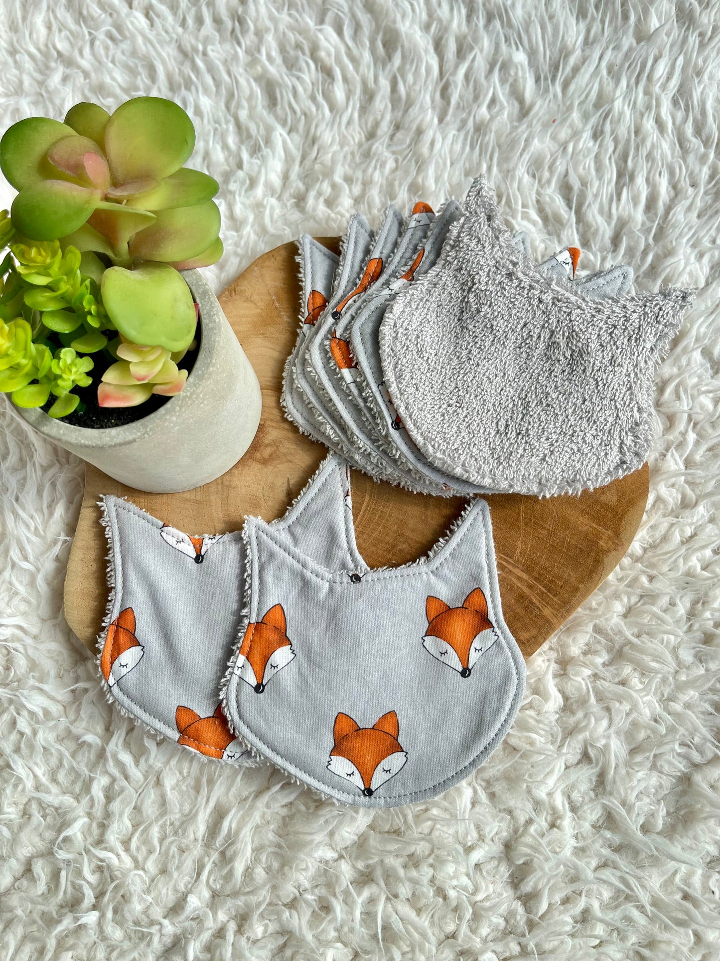 Lingettes lavables « Tête de chat » en éponge