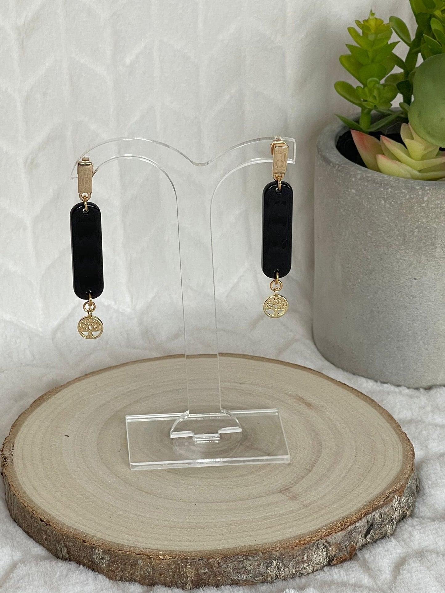 Boucles d'oreilles en résine