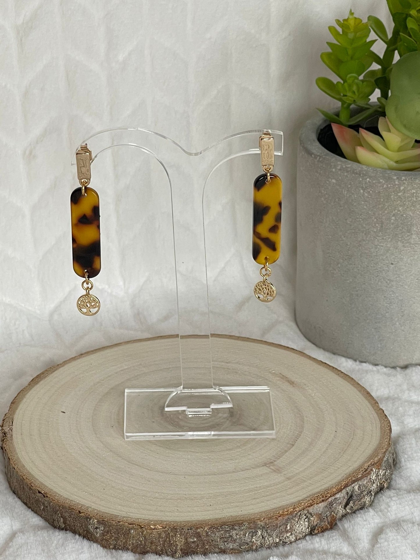 Boucles d'oreilles en résine