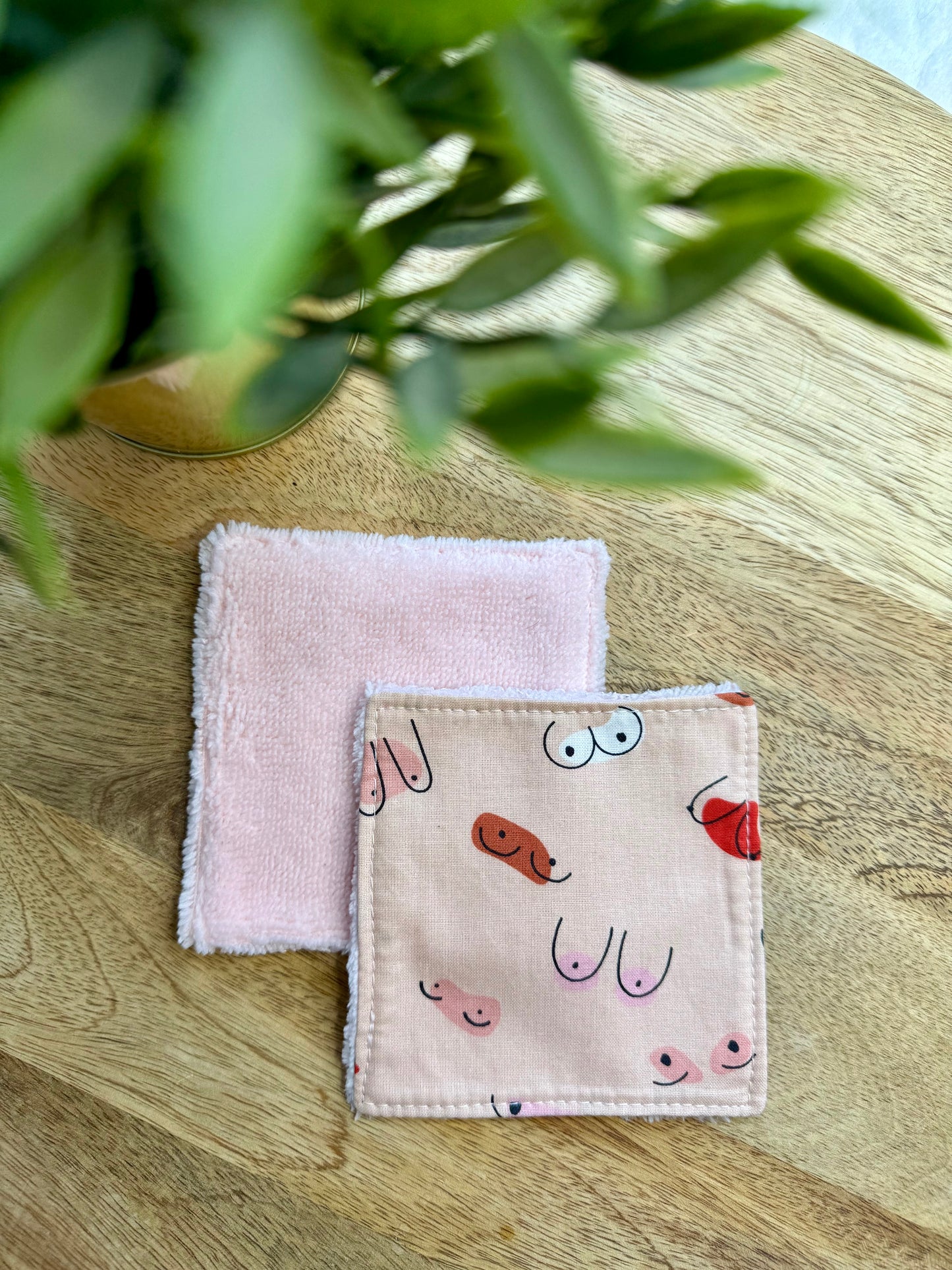 Lingettes au vrac en éponge bambou