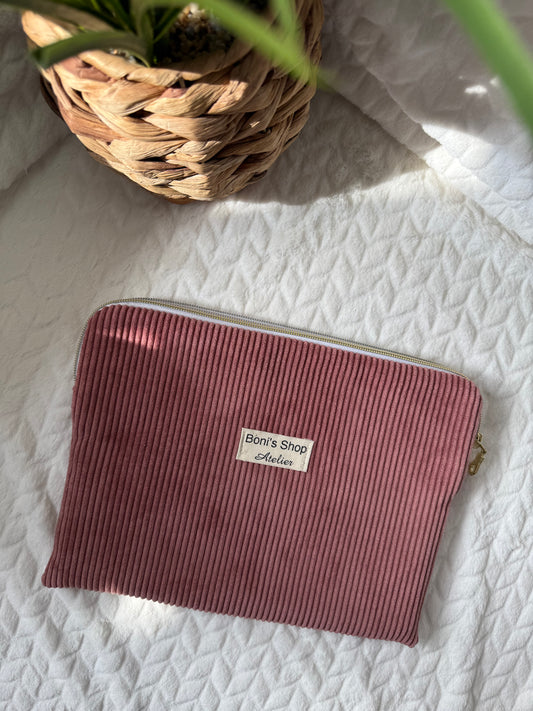 Housse de protection tablette velours cotelé