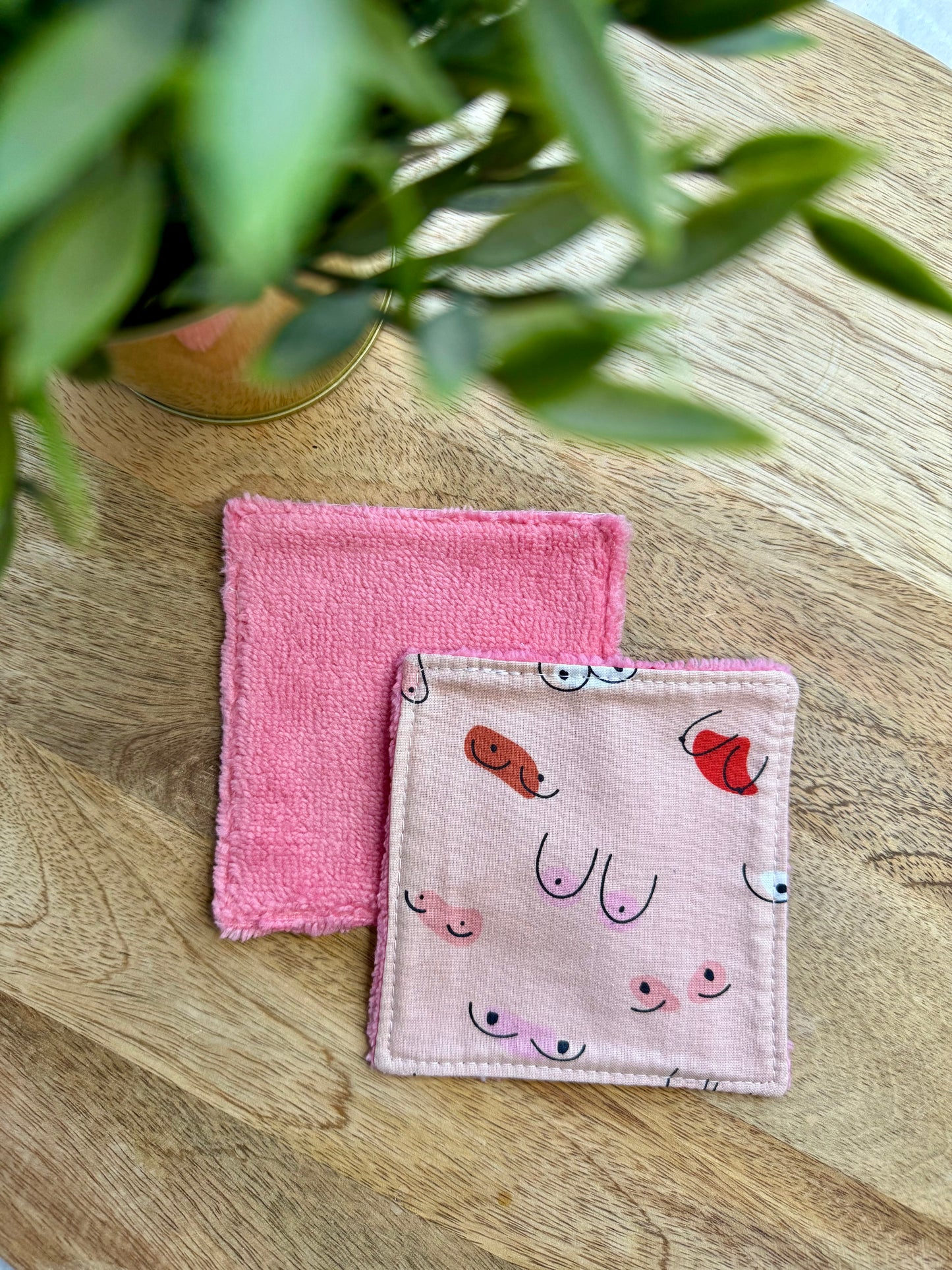 Lingettes au vrac en éponge bambou