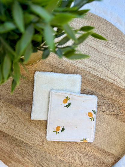 Lingettes au vrac en éponge bambou