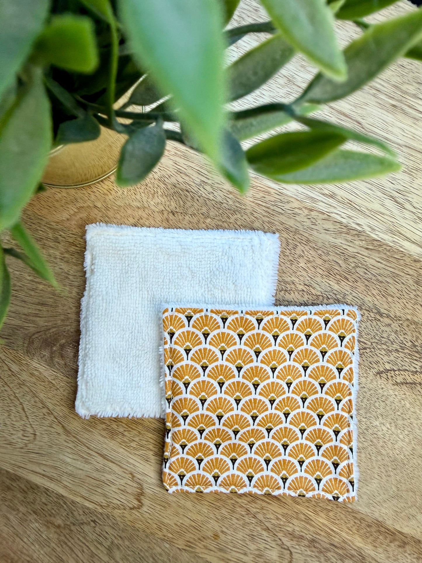 Lingettes au vrac en éponge bambou