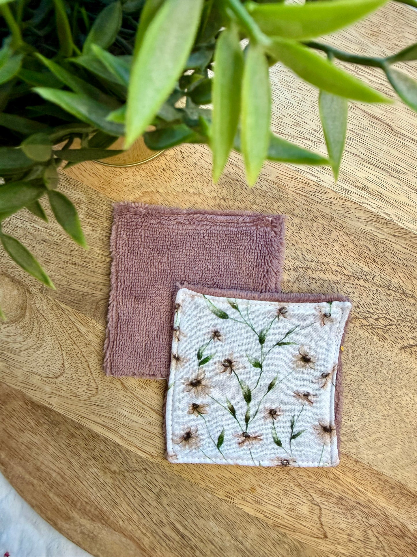 Lingettes au vrac en éponge bambou