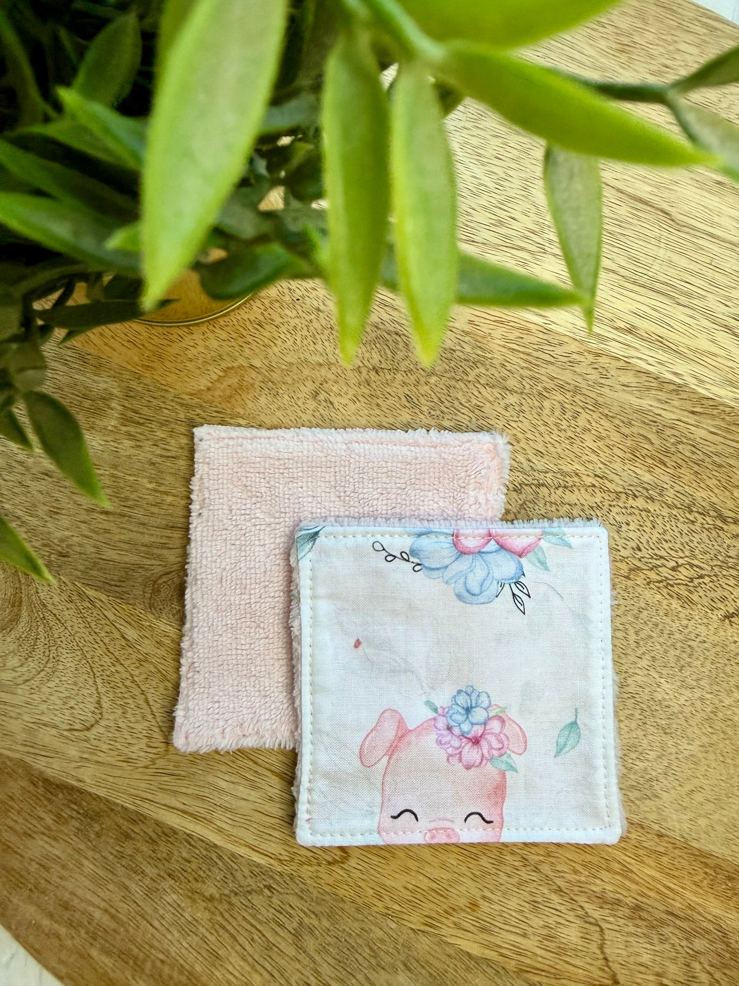 Lingettes au vrac en éponge bambou