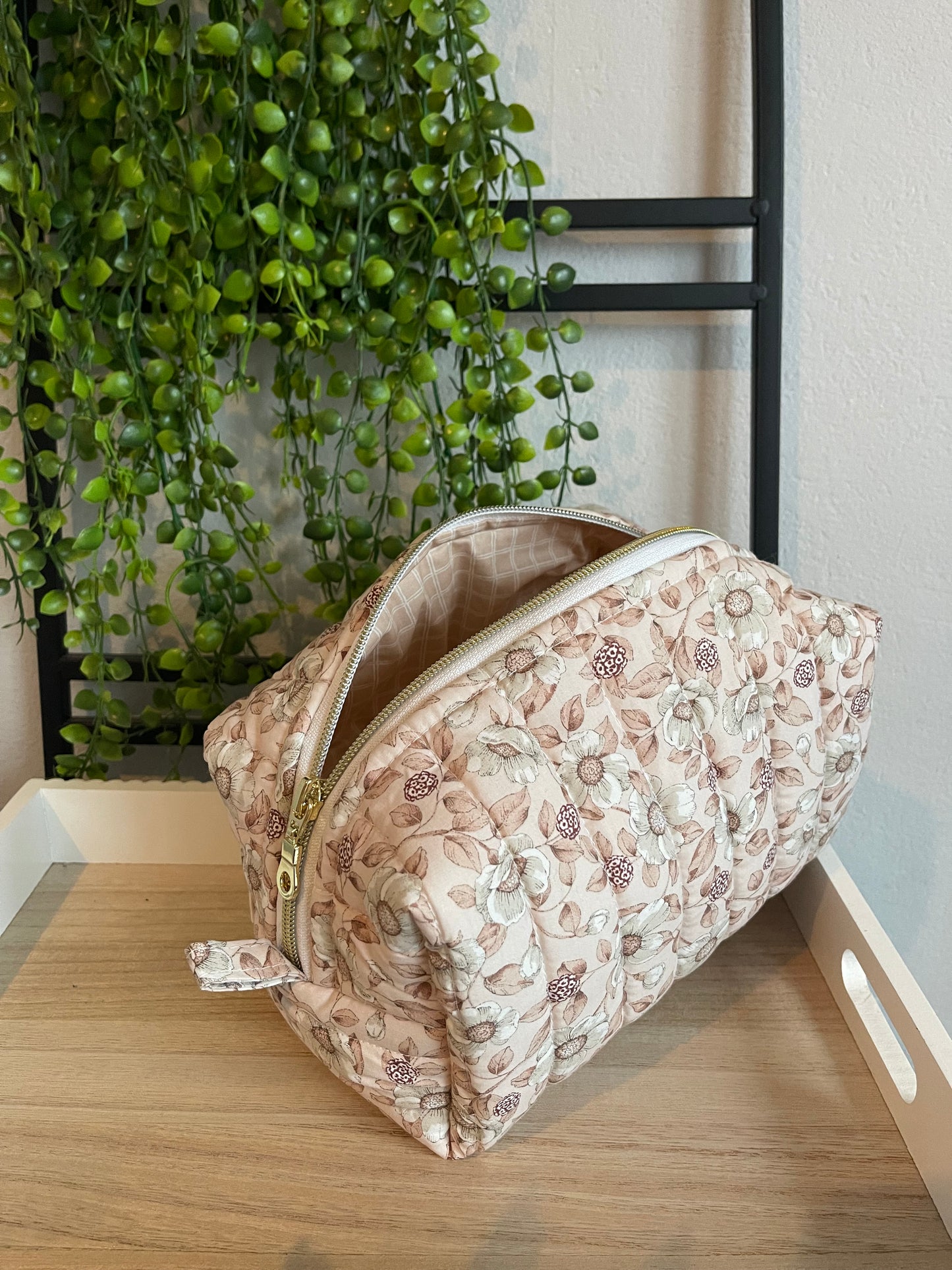 Trousse de toilette matelassée