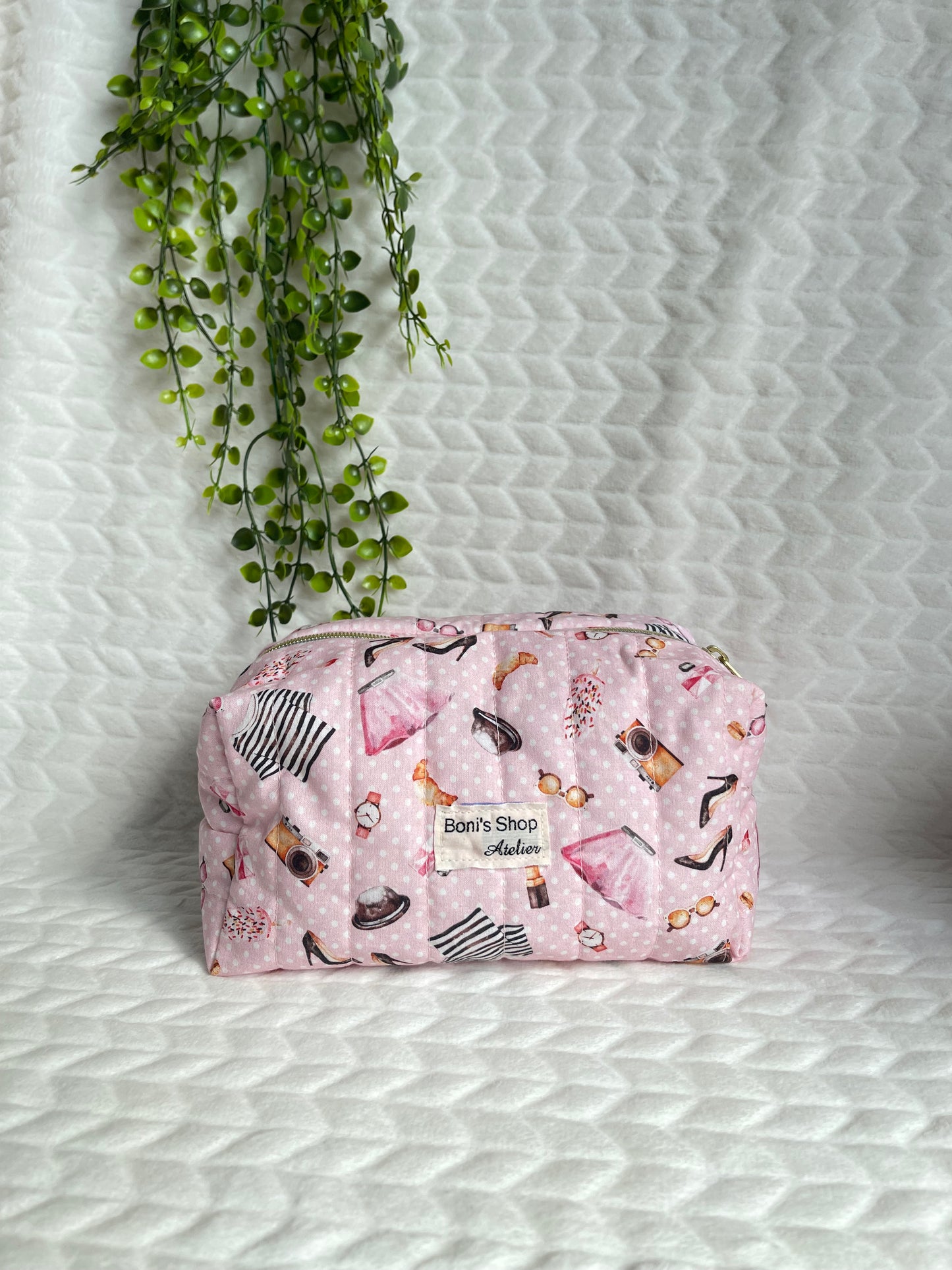 Trousse de toilette matelassée